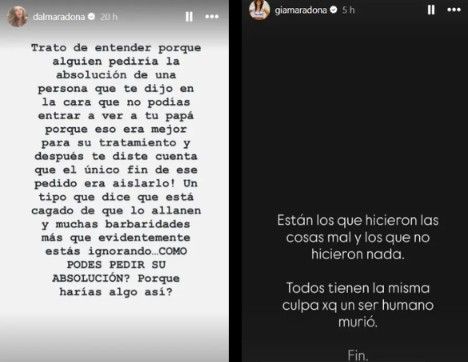 Gianinna y Dalma Maradona