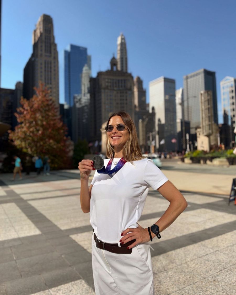 Pia Slapka celebró un logro personal