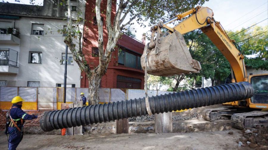 Obras pluviales en barrios porteños