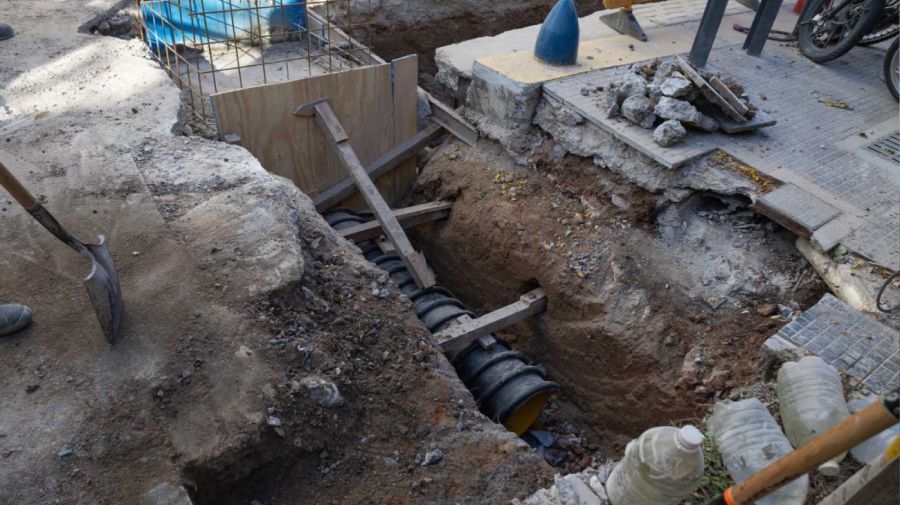 Obras pluviales en barrios porteños