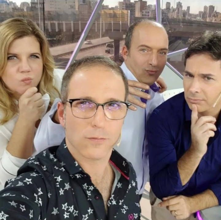 Fernando Confessore y sus compañeros de canal