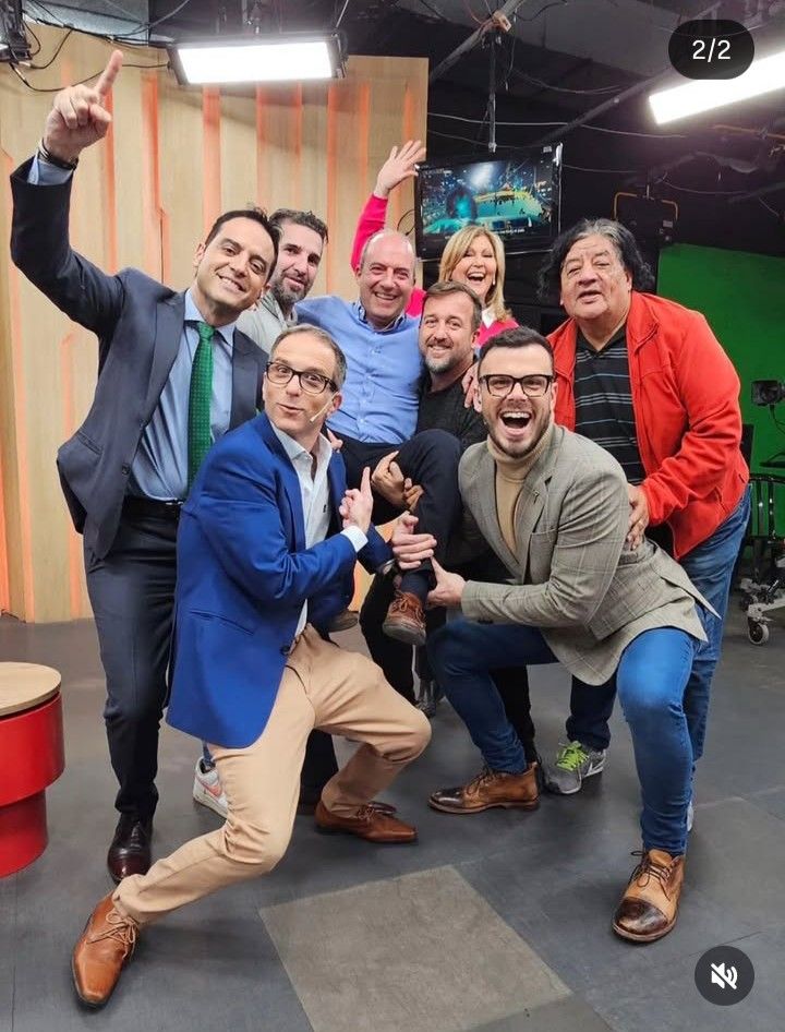 Fernando Confessore y sus compañeros de canal