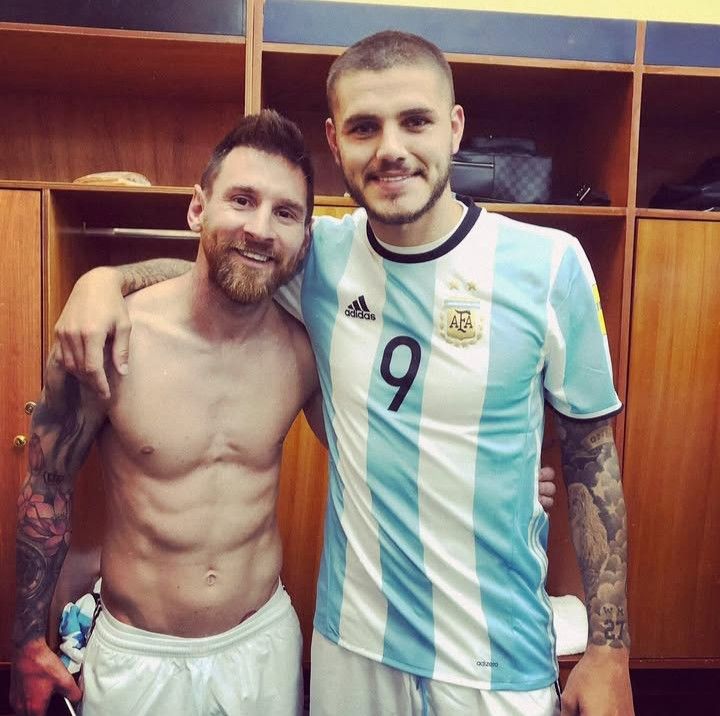 Mauro Icardi y Lionel Messi