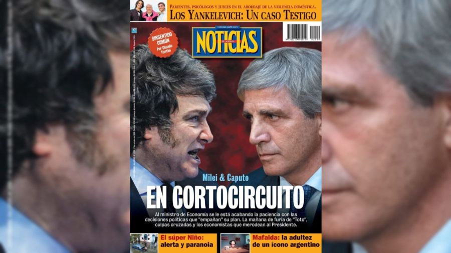Milei y Caputo en cortocircuito