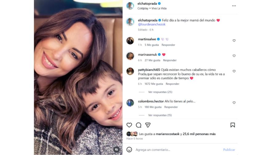 El mensaje del Chato Prada a Lourdes Sánchez