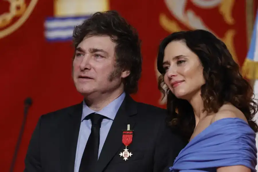 Javier Milei junto a Isabel Díaz Ayuso