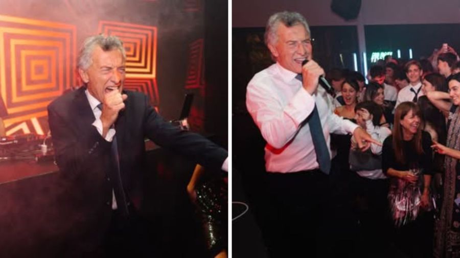 Mauricio Macri en el cumpleaños de su hija Antonia