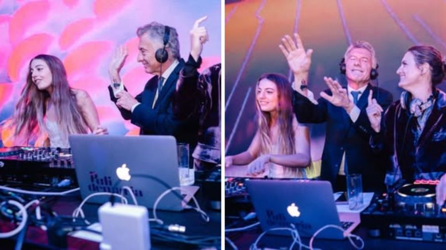 Mauricio Macri en el cumpleaños de su hija Antonia