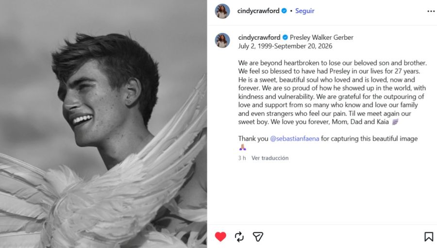Muerte de Presley Gerber