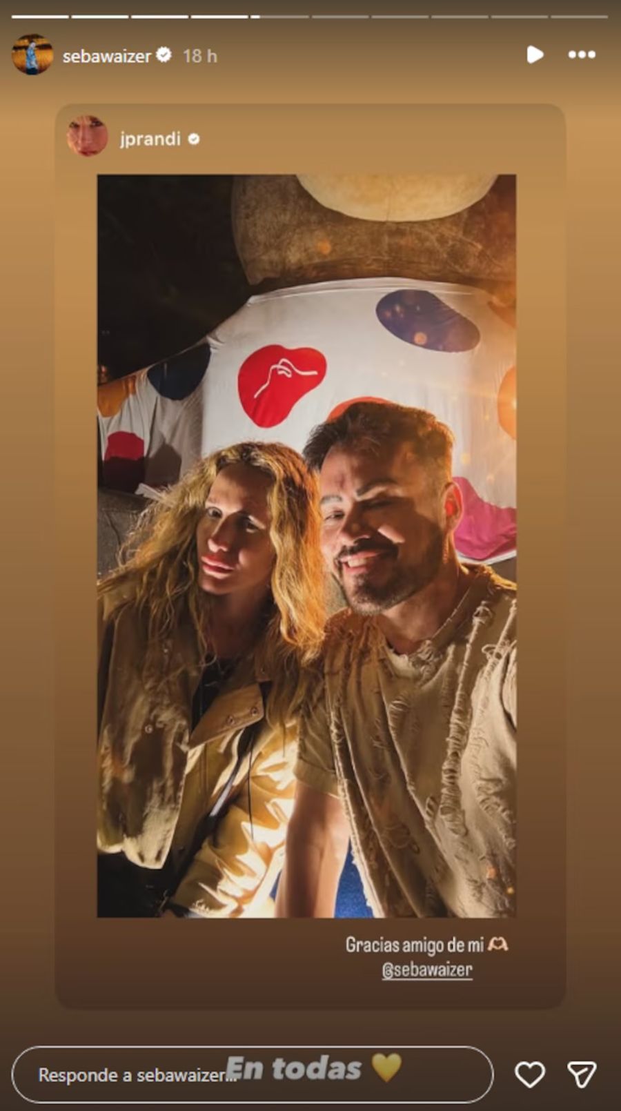 Sebastián Waizer, el mejor amigo de Julieta Prandi