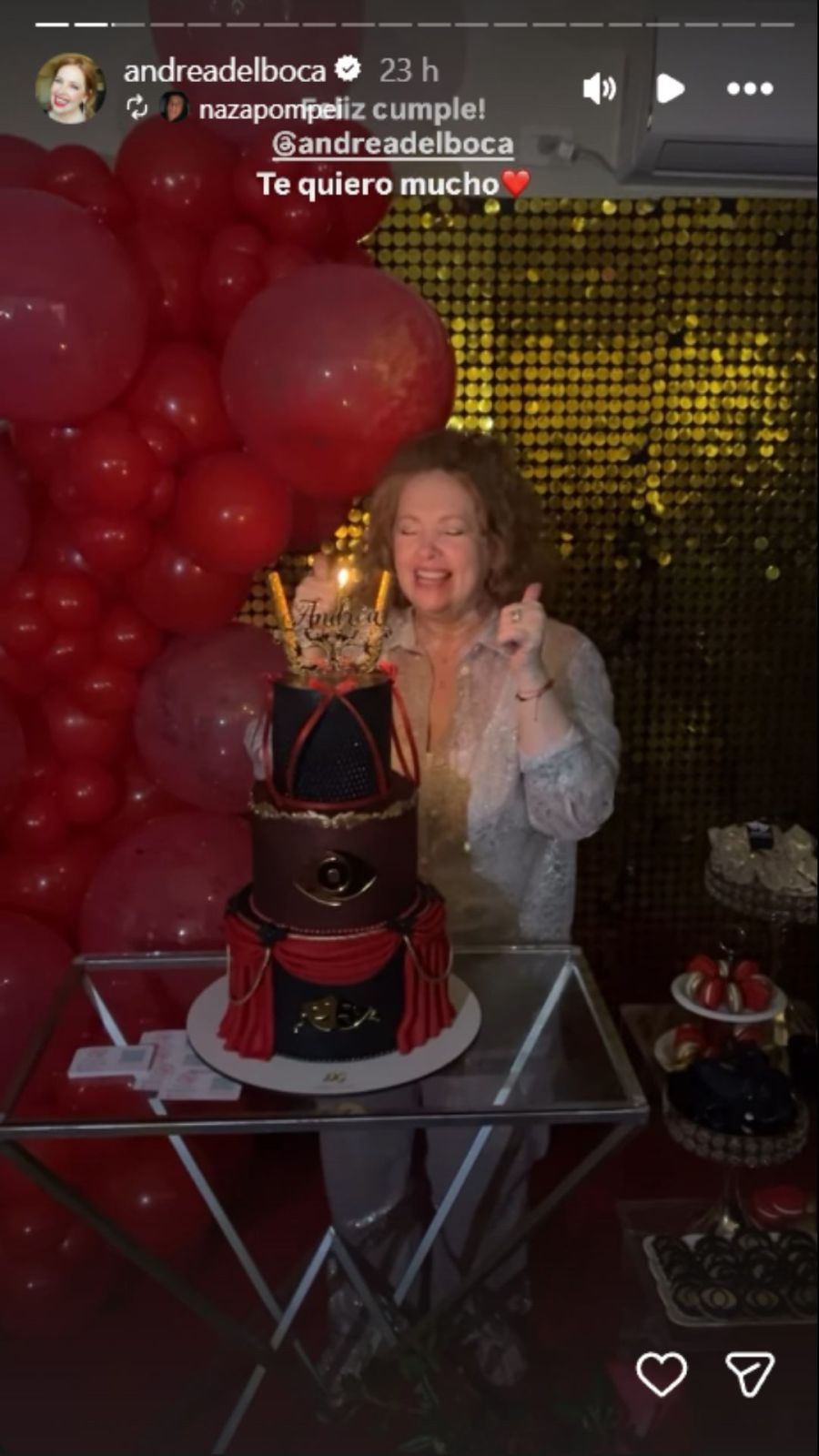 Cumpleaños Andrea del Boca