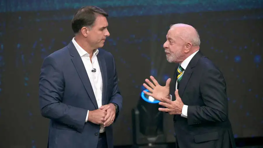 Flavio Bolsonaro y Lula Da Silva