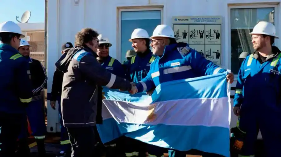 Javier Milei en Vaca Muerta