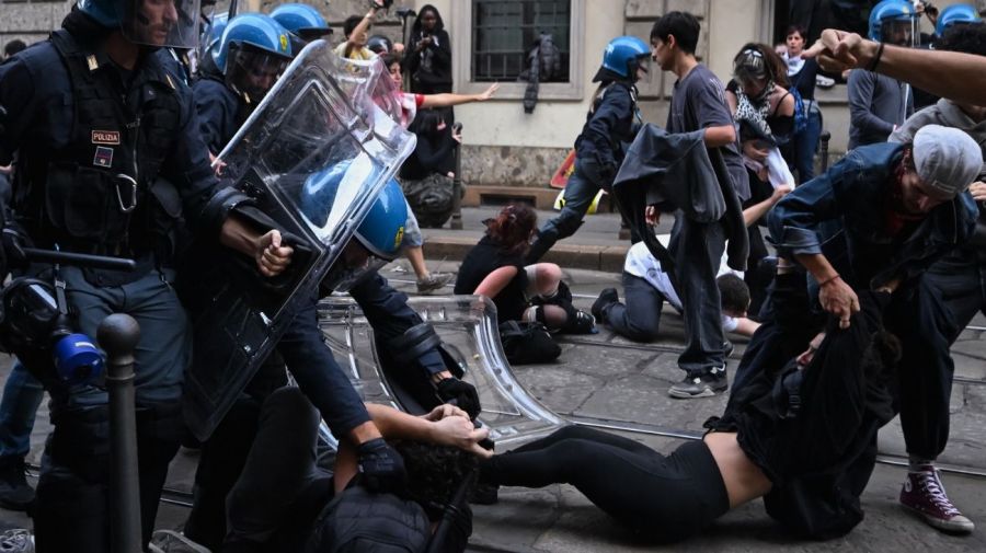 Protestas en Milan, Italia. 18102026