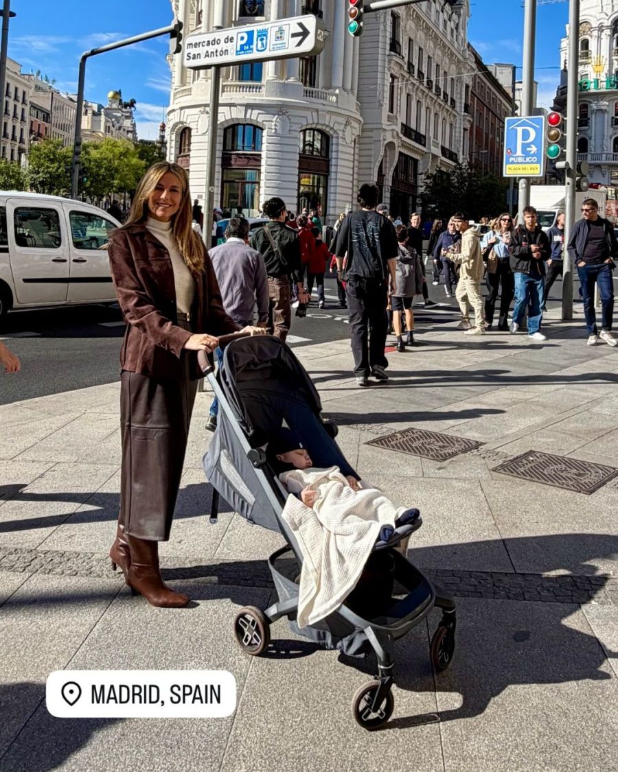 El look de María Belén Ludueña en Madrid