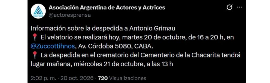 La despedida a Antonio Grimau