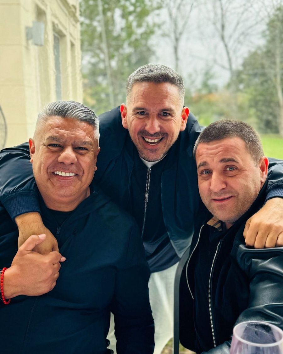 Maxi Levy con Claudio Chiqui Tapia y Pablo Toviggino