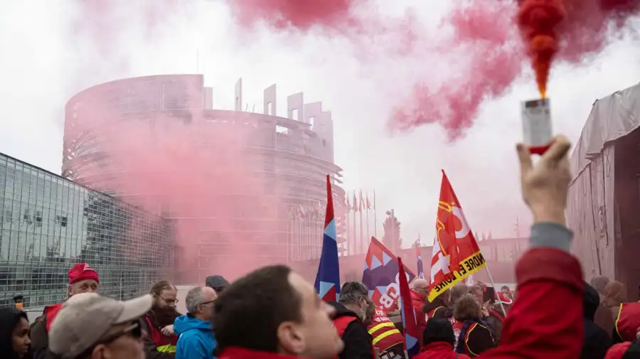 Protesta de trabajadores en Francia
