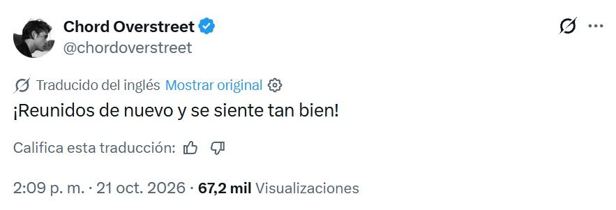 Chord Overstreet sobre el regreso de Glee