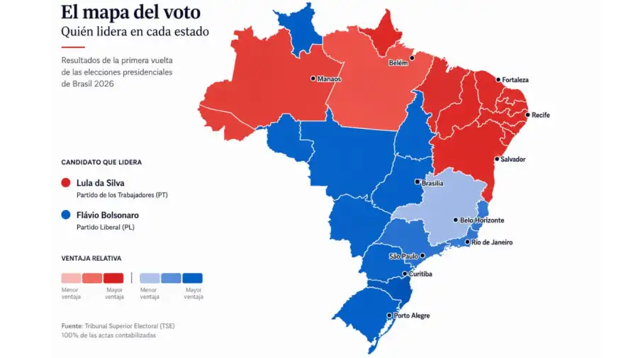 El mapa electoral de Brasil