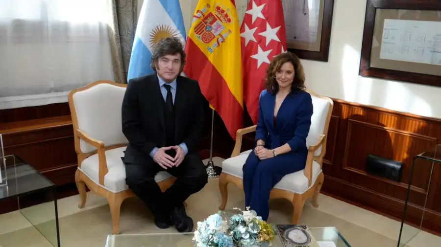 El presidente Javier Milei se reunió con la presidenta de la Comunidad de Madrid, Isabel Díaz Ayuso.