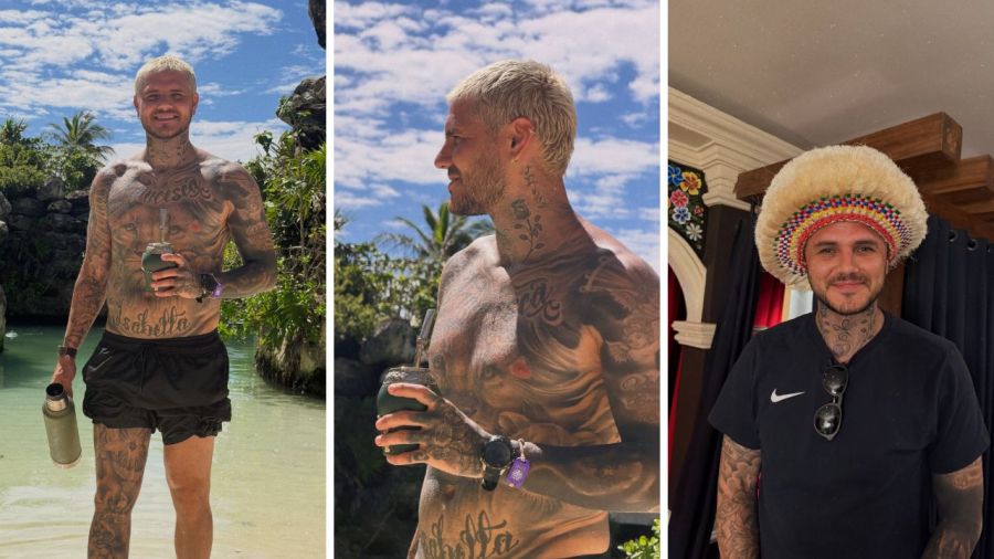 Las vacaciones de Mauro Icardi y Wanda Nara en México