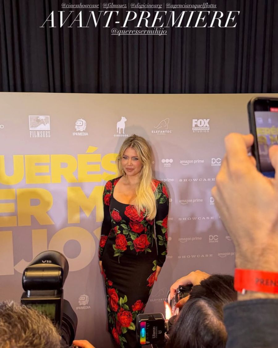 Wanda Nara en el estreno de su película