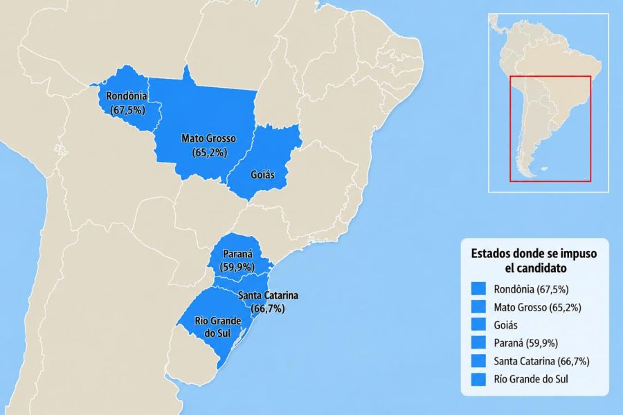 El mapa electoral de Brasil