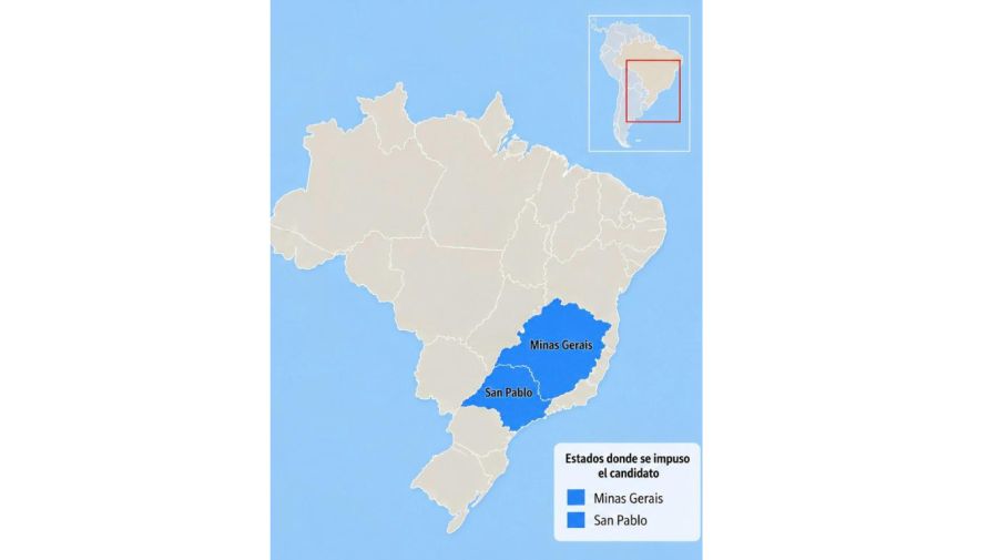 El mapa electoral de Brasil