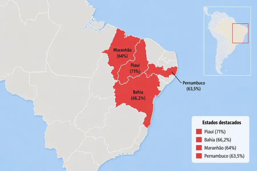 Mapa electoral en Brasil