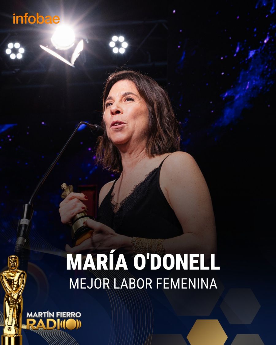 María O’Donnell ganó el premio a Mejor Labor Femenina en los Martín Fierro de Radio 2026