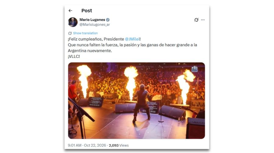Posteos - Saludos por cumpleaños a Javier Milei