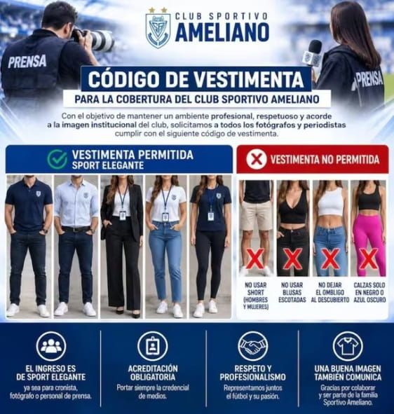 Sportivo Ameliano intentó imponer un código de vestimenta