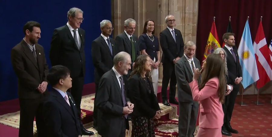 Lionel Messi em audiência com a Princesa Leonor