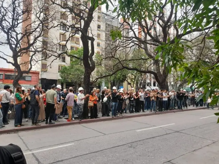 Manifestación de arquitectos e ingenieros