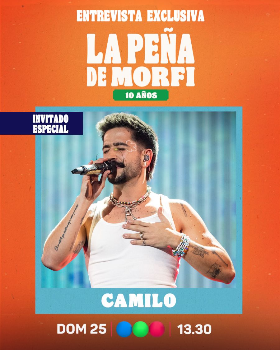 Camilo estará como invitado a La Peña de Morfi