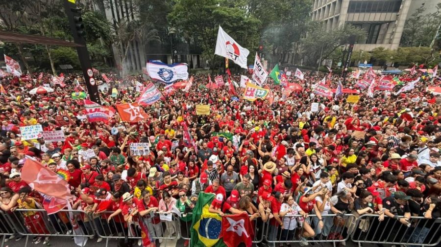 Caravana de Lula en San Pablo
