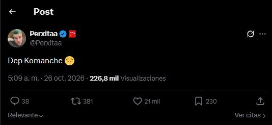 Streamers despiden a El Komanche
