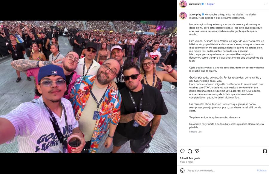 Streamers despiden a El Komanche