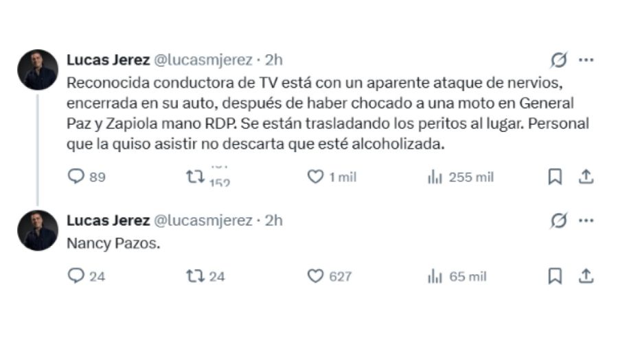 Lucas Jerez sobre el choque de Nancy Pazos