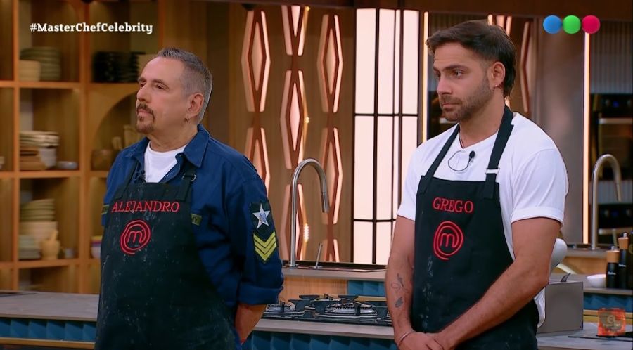Alejandro Lerner y Grego Rossello en MasterChef Celebrity