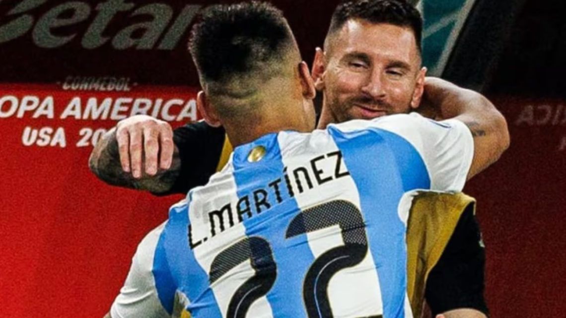 Lautaro Martínez reveló qué le dijo a Messi en el festejo de su gol ante  Perú | 442