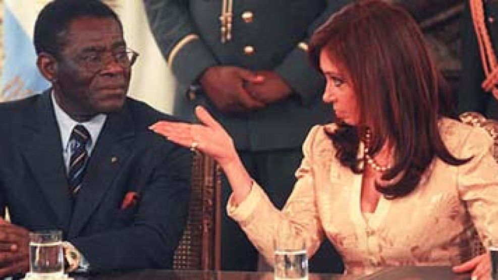 El reproche de Cristina. El dictador Obiang sigue ofuscado con nuestro país. 