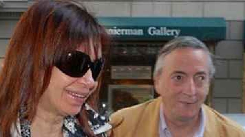 Cristina Fernández y Néstor Kirchner en Nueva York.