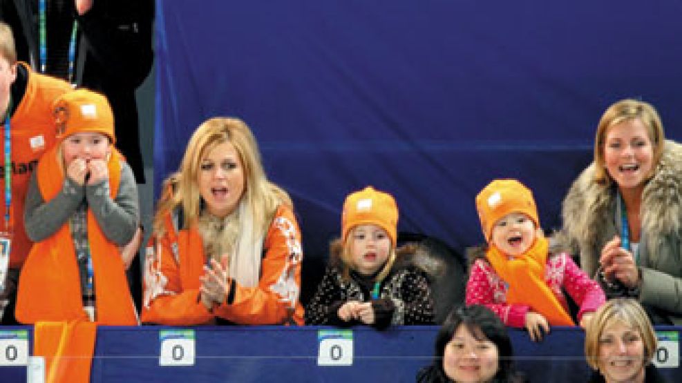 La familia real holandesa disfruta de los juegos de invierno