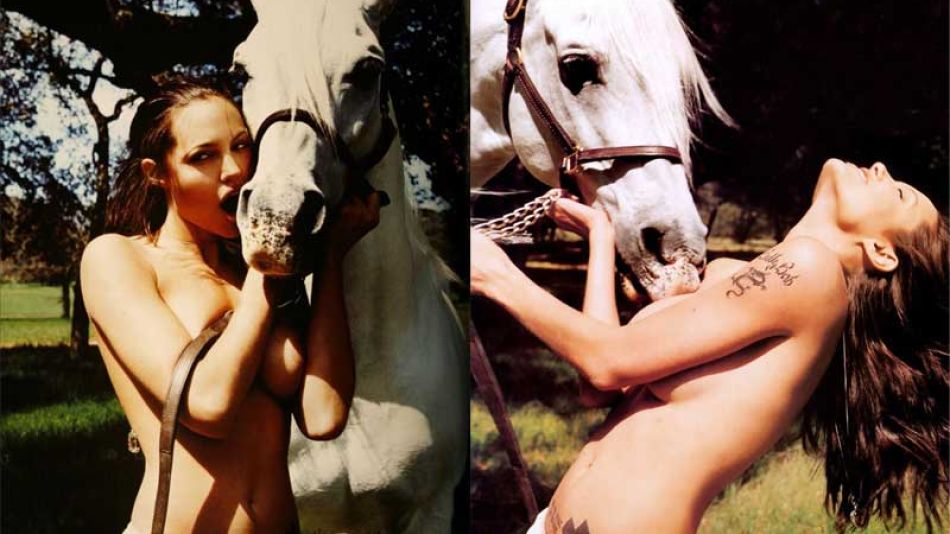 Angelina Jolie y el caballo