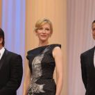 Los actores australianos Russell Crowe y Cate Blanchett y el guionista francés Emmanuel Carrere, todos miembros del jurado