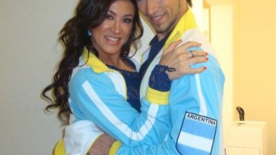 Valeria Archimó y su bailarin representando a Argentina