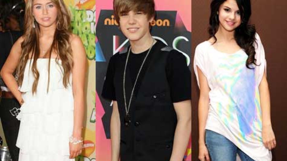 Miley Cyrus, Justin Bieber, Selena Gomez