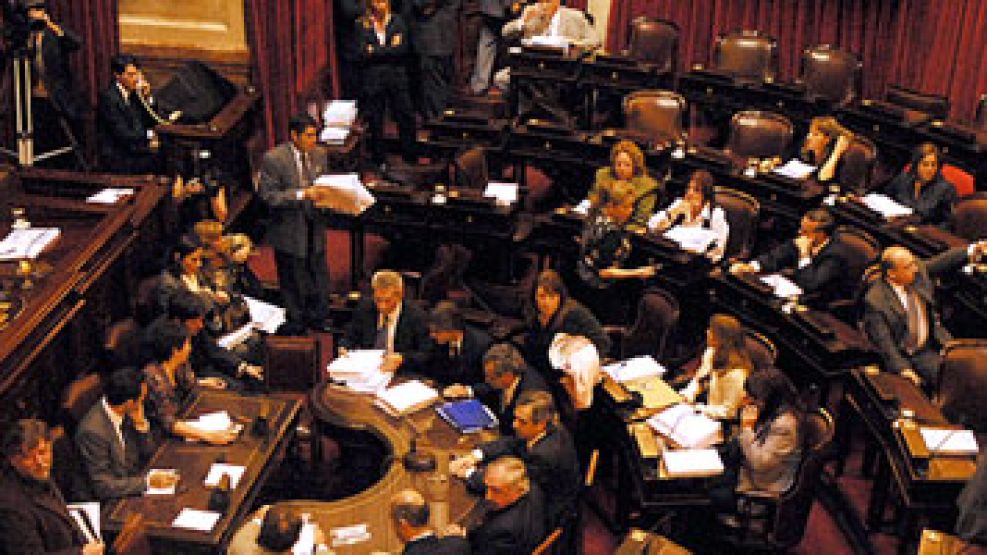 La Cámara de Senadores, en plena sesión.